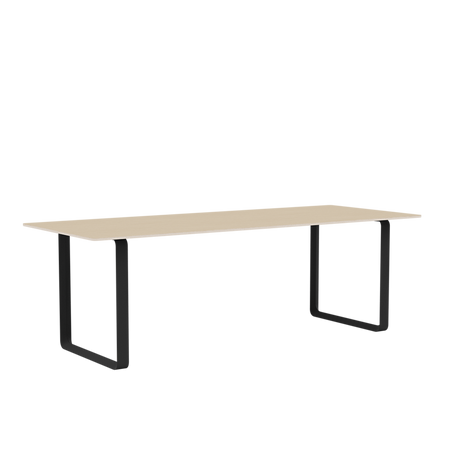 70/70 Bord fra Muuto - 225 x 90 cm / Oak Veneer Plywood Anthracite Black - Jacobsen Plus