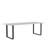 70/70 Tisch von Muuto - 225 x 90 cm / Grey Linoleum Sperrholz Anthrazit Schwarz - Jacobsen Plus