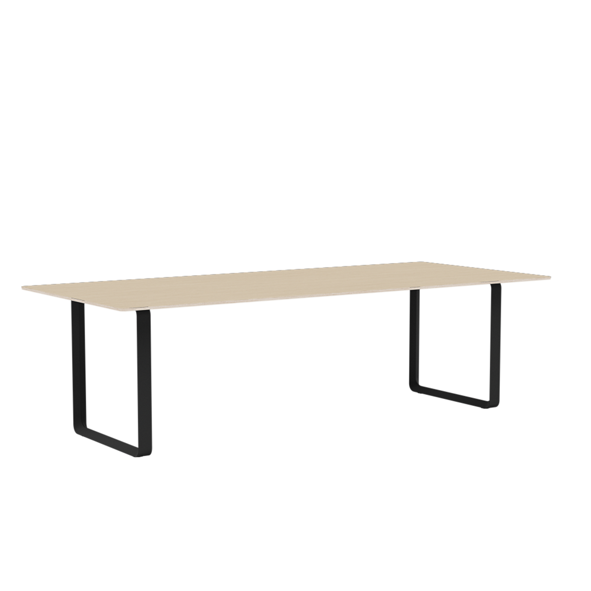 70/70 Tisch von Muuto - 255 x 108 cm / Eichenfurnier-Sperrholz Anthrazitschwarz - Jacobsen Plus