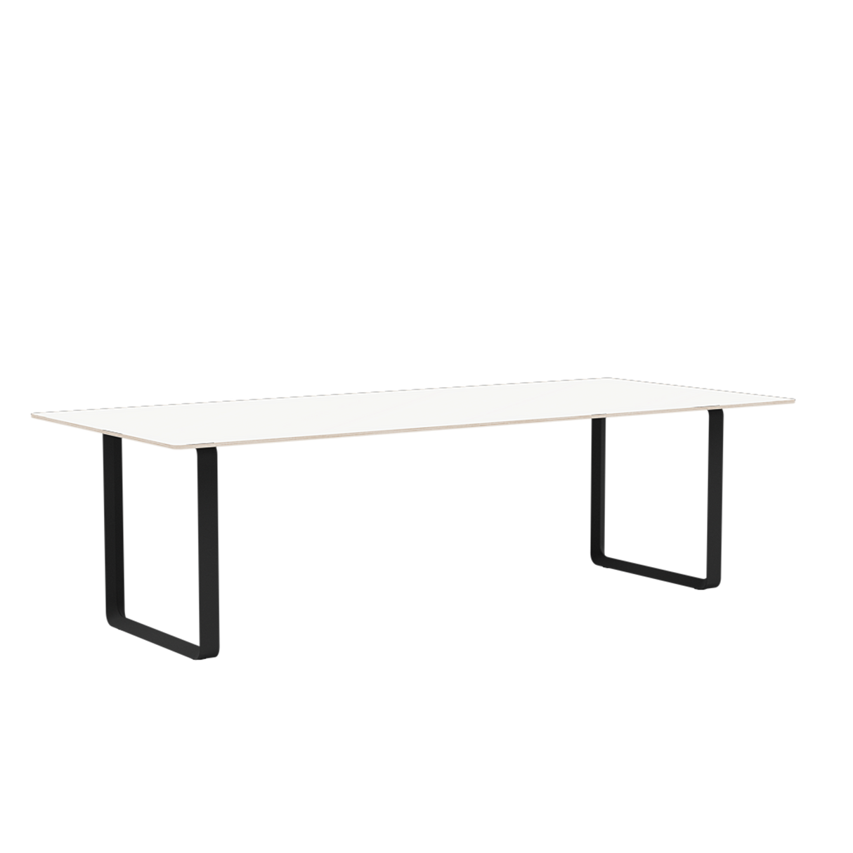 70/70 Tisch von Muuto - 255 x 108 cm / Weißes Laminat Sperrholz Anthrazit Schwarz - Jacobsen Plus
