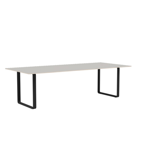70/70 Bord fra Muuto - 255 x 108 cm / Grey Linoleum Plywood Anthracite Black - Jacobsen Plus