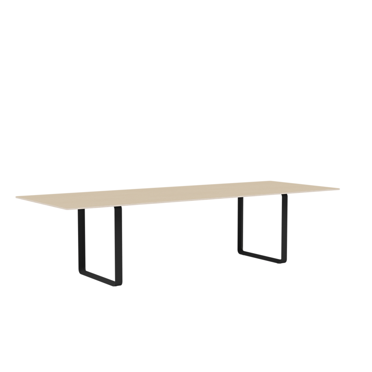 70/70 Tisch von Muuto - 295 x 108 cm / Eichenfurnier-Sperrholz Anthrazitschwarz - Jacobsen Plus