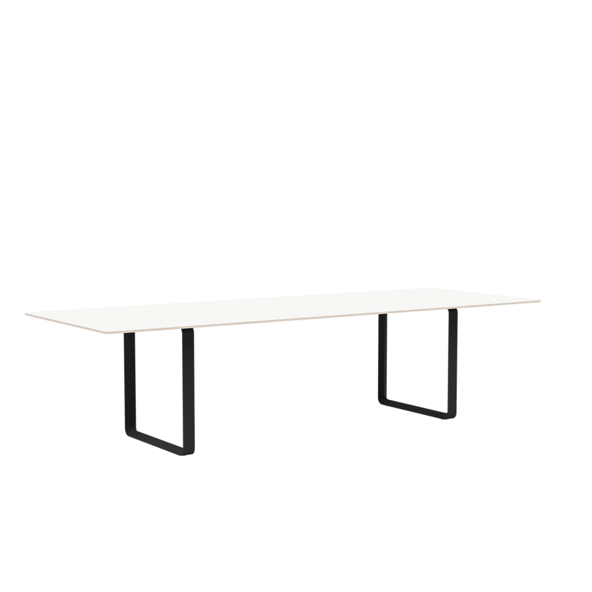 70/70 Tisch von Muuto - 295 x 108 cm / Weißes Laminat Sperrholz Anthrazit Schwarz - Jacobsen Plus