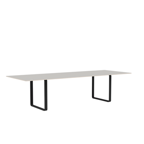 70/70 Bord fra Muuto - 295 x 108 cm / Grey Linoleum Plywood Anthracite Black - Jacobsen Plus