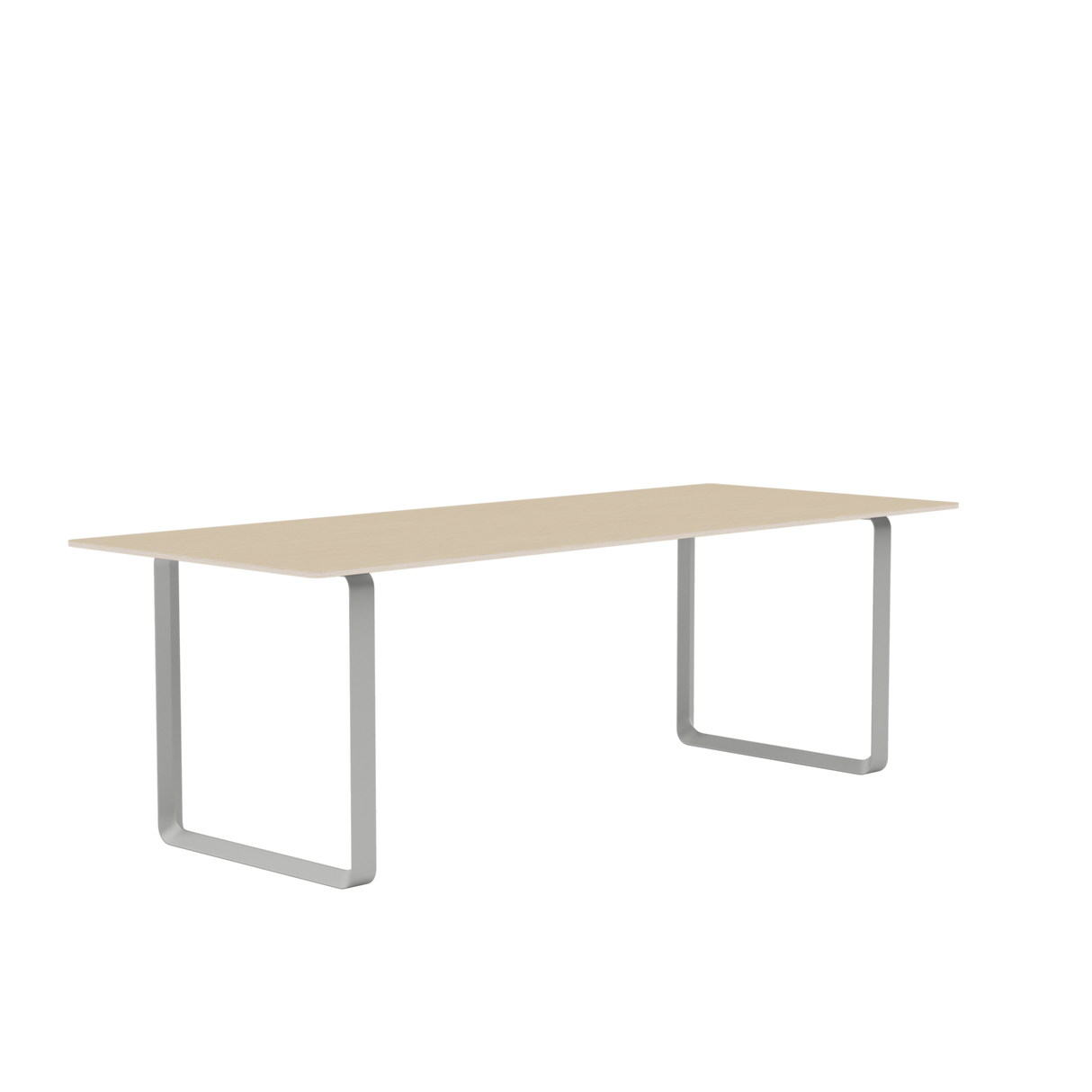 70/70 Tisch von Muuto - 225 x 90 cm / Eichenfurnier-Sperrholz Grau - Jacobsen Plus