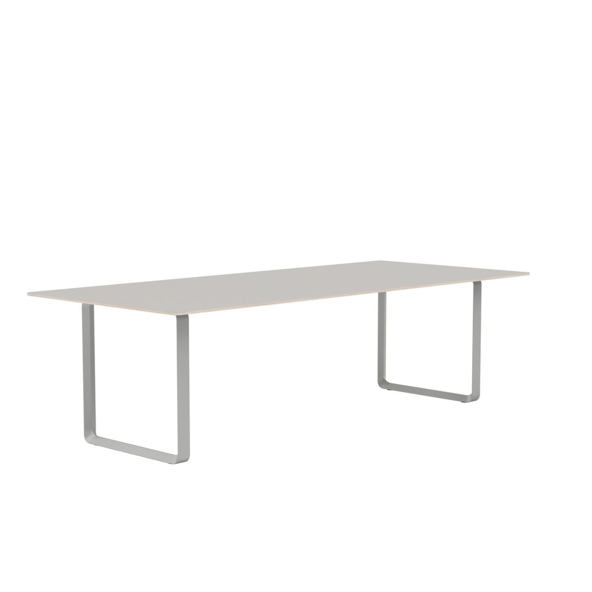 70/70 Tisch von Muuto - 255 x 108 cm / Eichenfurnier-Sperrholz Grau - Jacobsen Plus