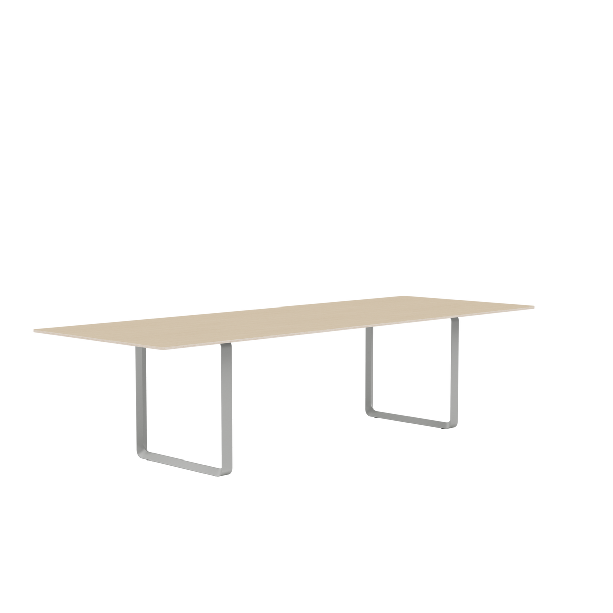 70/70 Tisch von Muuto - 295 x 108 cm / Eichenfurnier-Sperrholz Grau - Jacobsen Plus