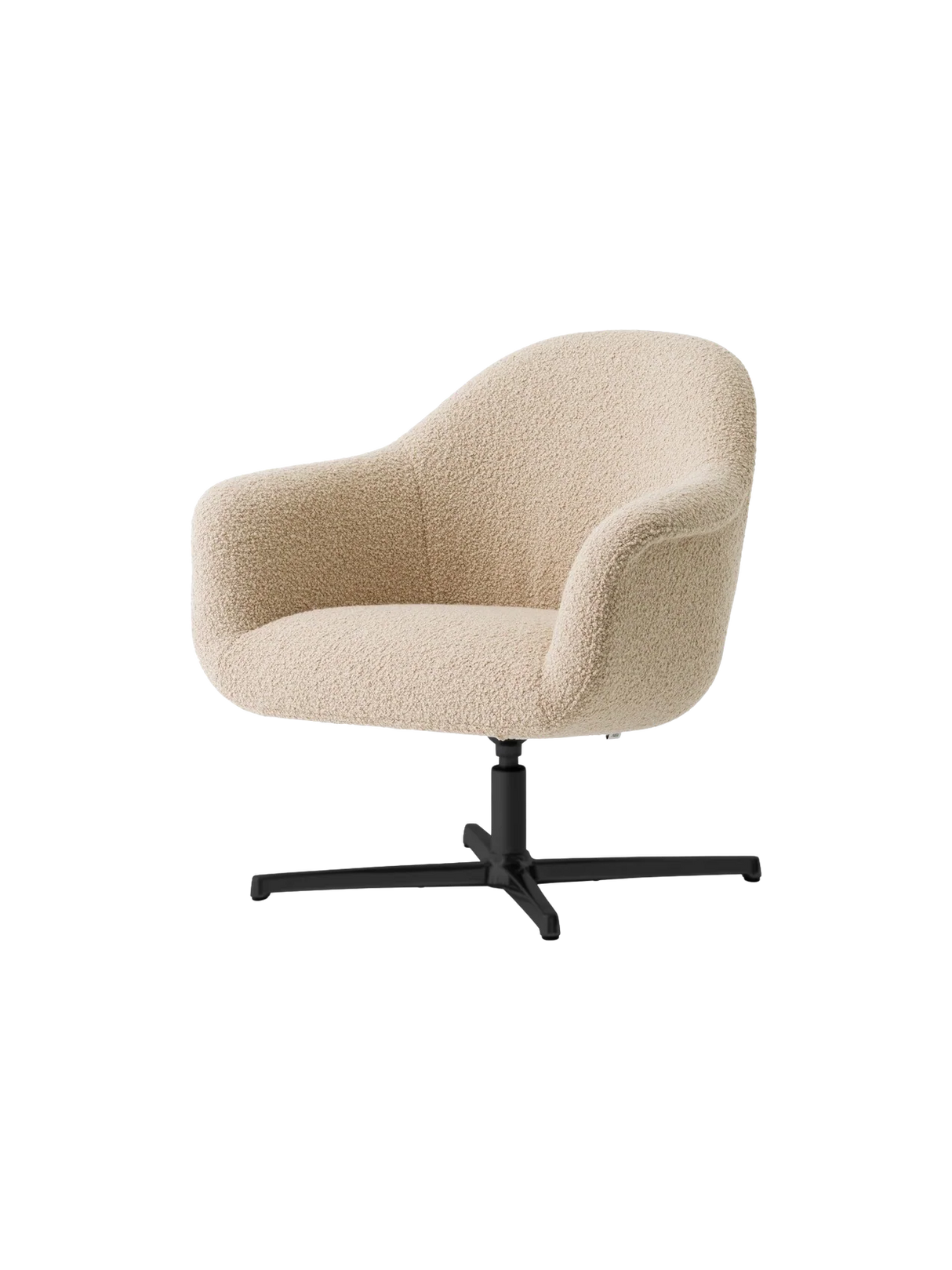 Harbour lænestol m. swivel fra Audo Copenhagen - Baena 15 sort aluminium drejelig - Jacobsen Plus