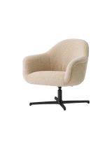Harbour lænestol m. swivel fra Audo Copenhagen - Baena 15 sort aluminium drejelig - Jacobsen Plus
