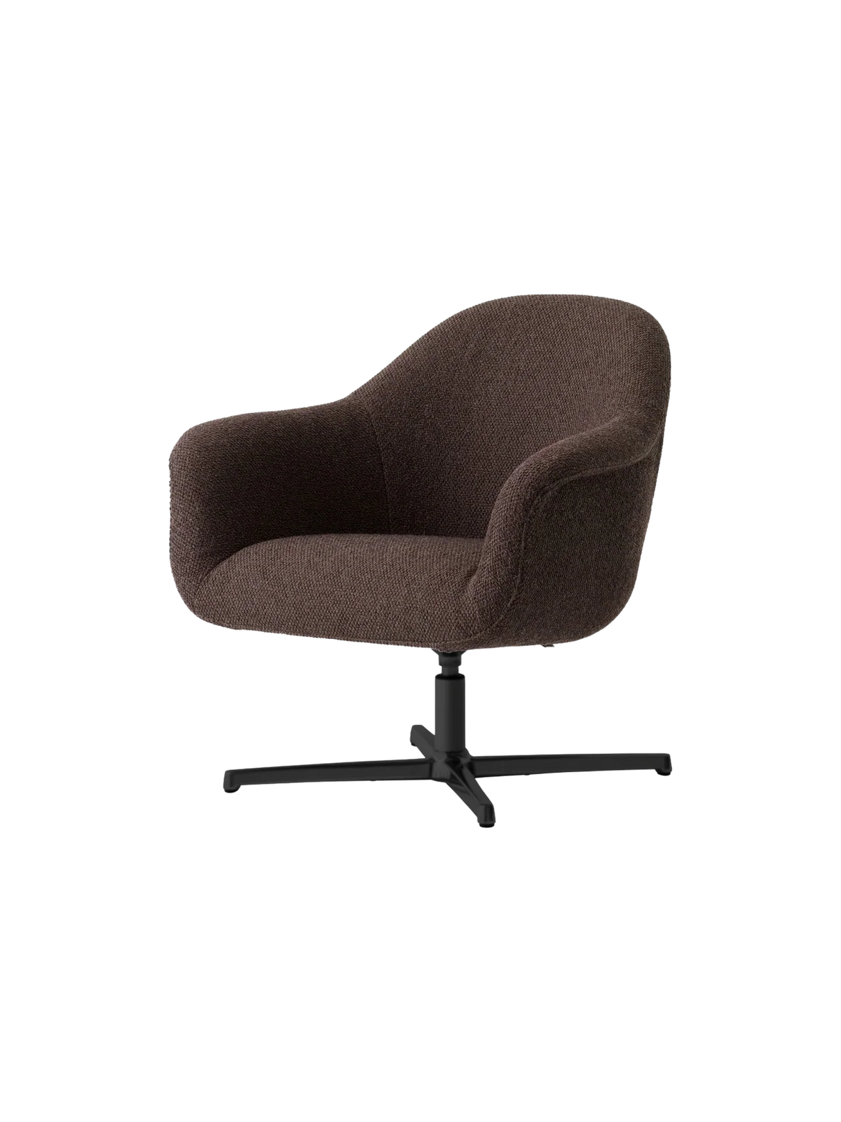 Harbour lænestol m. swivel fra Audo Copenhagen - Logan 05 sort aluminium drejelig - Jacobsen Plus