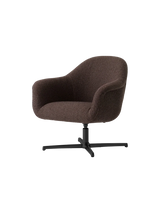 Harbour lænestol m. swivel fra Audo Copenhagen - Logan 05 sort aluminium drejelig - Jacobsen Plus