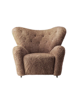 Den Trætte Mand Lænestol fra Audo Copenhagen - Natural Oak - Sheepskin Sahara - Jacobsen Plus