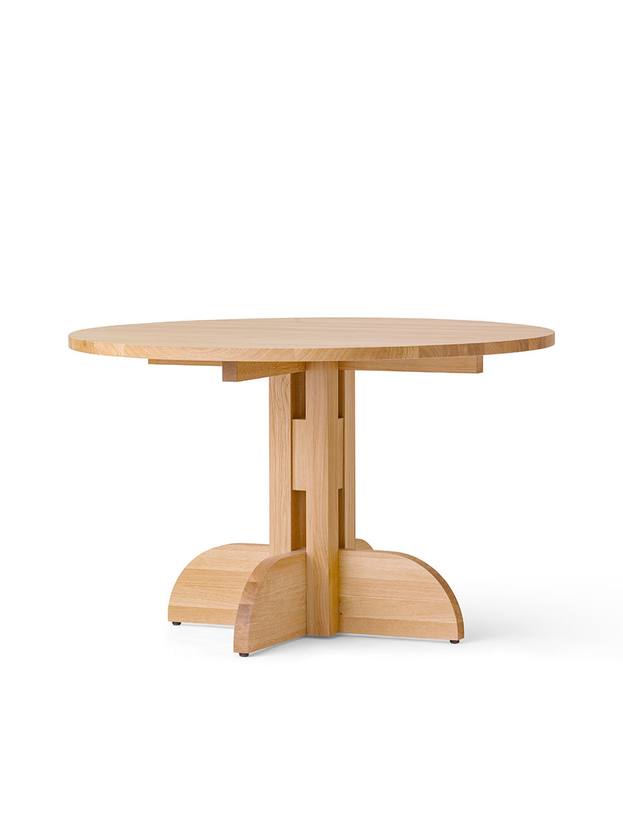 Audo Copenhagen - Puffin spisebord, Ø120 cm - Olieret massiv eg - Jacobsen Plus