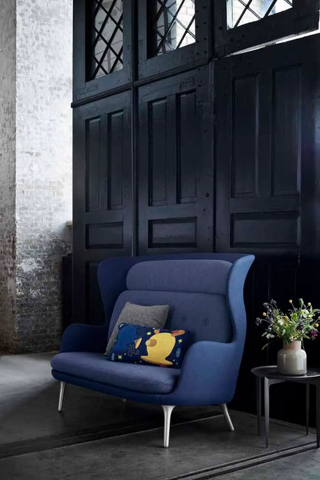 Ro Sofa von Fritz Hansen - Christianshavn / Gebürstetes Aluminium - Jacobsen Plus