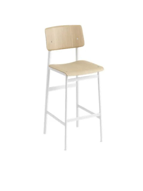 Loft Bar Stool von Muuto - Höhe: 75 cm / Eiche – Weiß - Jacobsen Plus