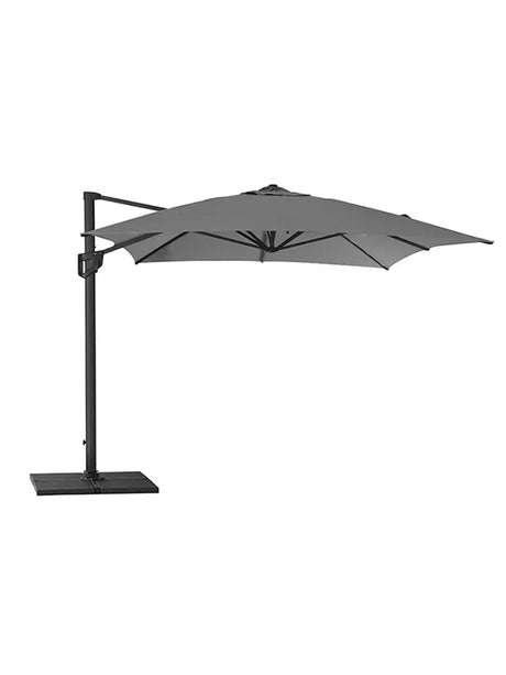 Hyde Luxe Sonnenschirm, 3x4 m inkl. Fuß von Cane-line - Anthrazit - Jacobsen Plus