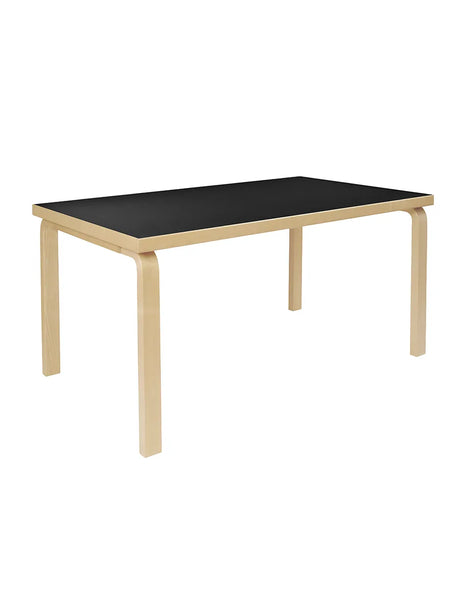 Aalto Table Rectangular 82A, 150x85 cm von Artek - Sort Linoleum - Jacobsen Plus