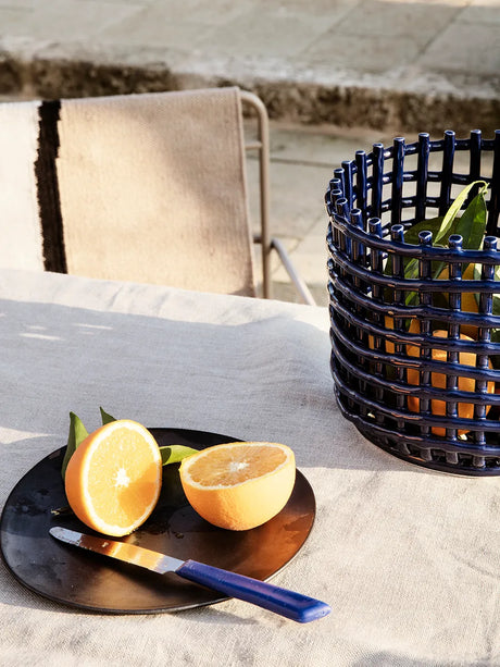 Ceramic Basket, large von Ferm Living - Blau - Jacobsen Plus