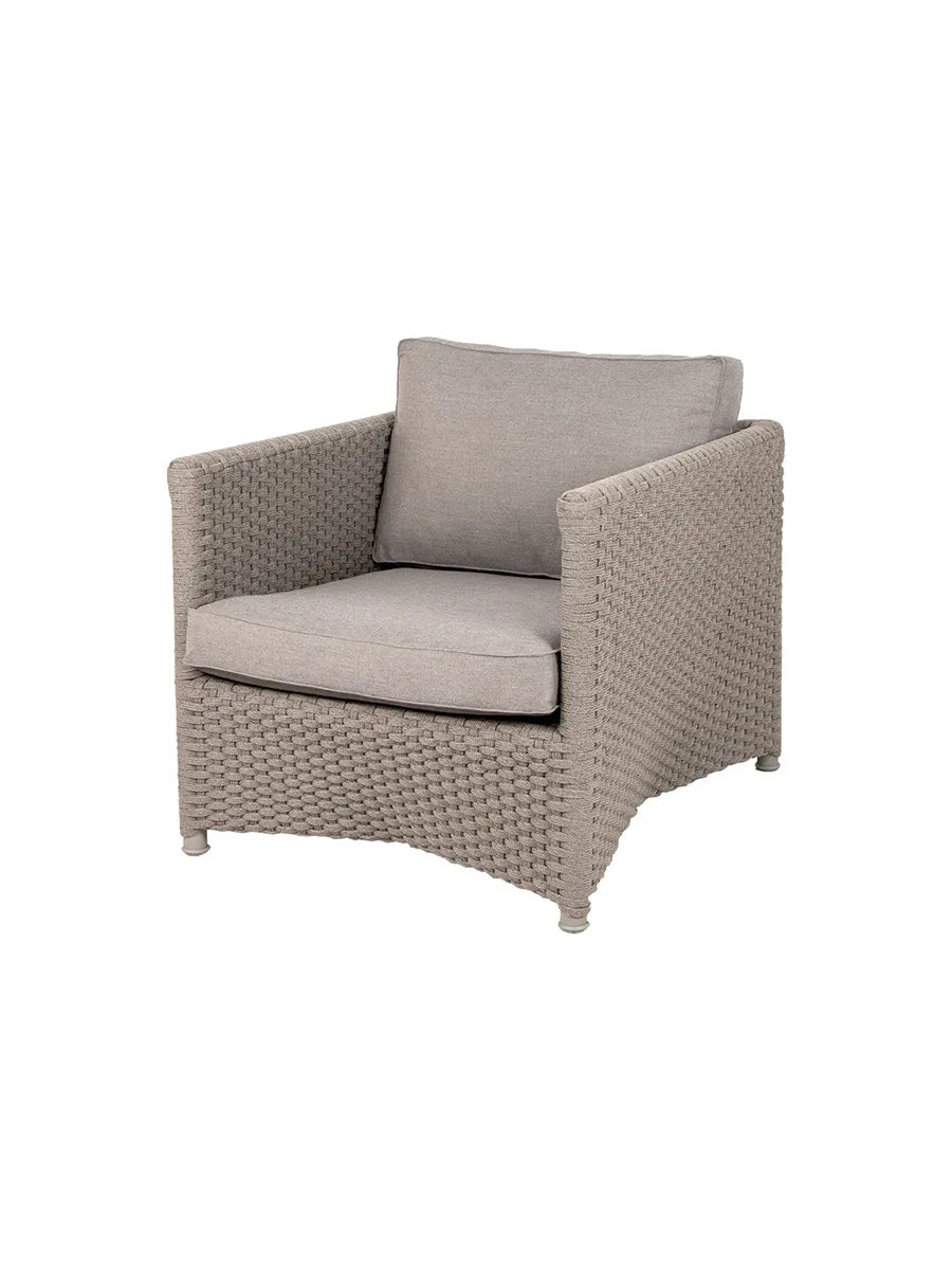 Diamond Loungestol inkl. hynde fra Cane-line - Taupe, Soft Rope / Cane-line Natté hynde - Jacobsen Plus