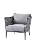 Conic Loungestol inkl. Hyndesæt fra Cane-line - Light grey - Jacobsen Plus