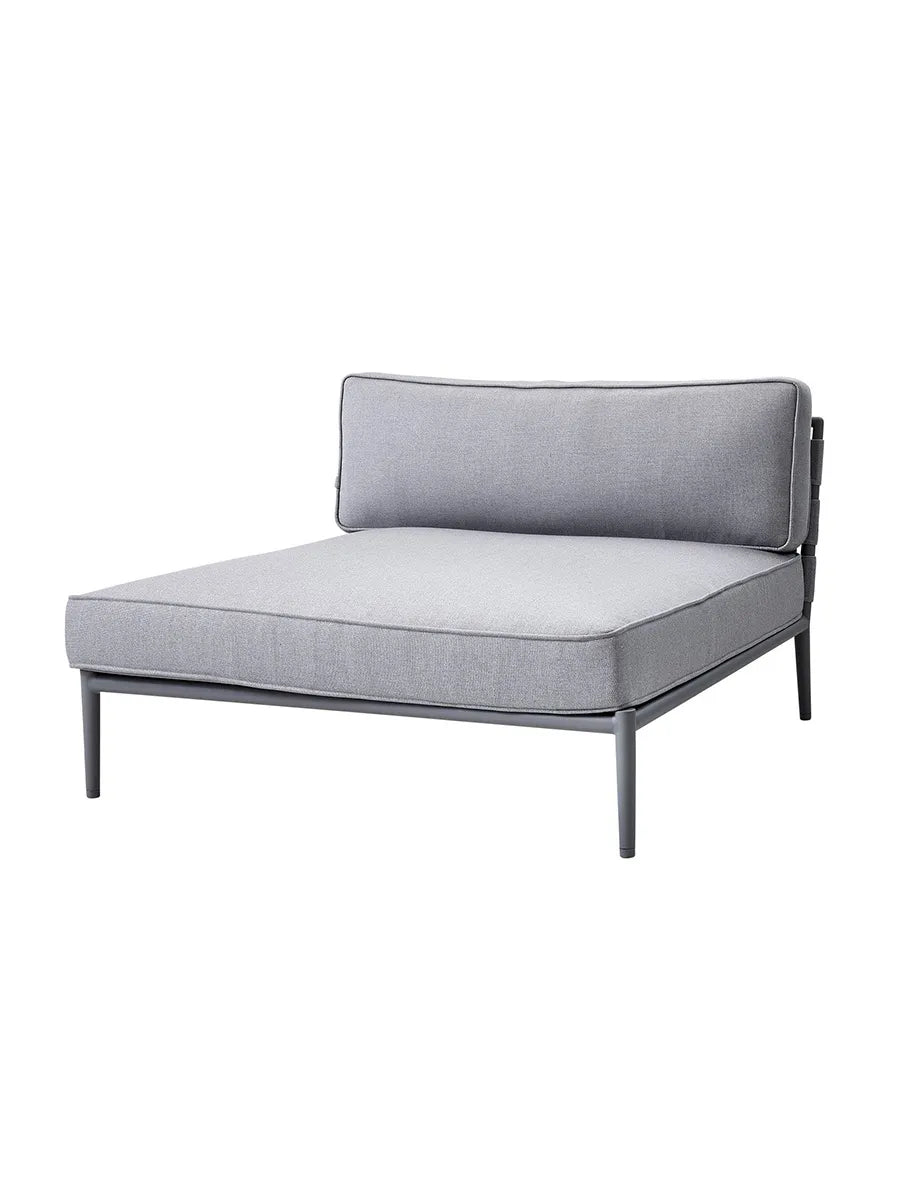 Conic Daybed Modul inkl. Kissenset von Cane-line - Hellgrau - Jacobsen Plus