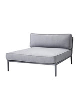Conic Daybed Modul inkl. Kissenset von Cane-line - Hellgrau - Jacobsen Plus