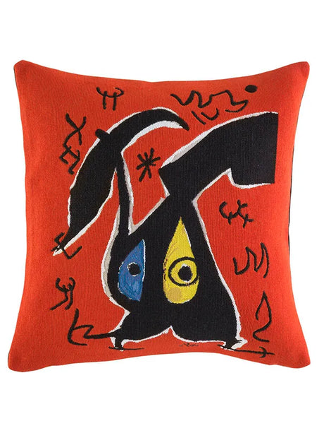 Miro Femme Oiseaux gewebtes Kissen von Poulin Design - 1 - Jacobsen Plus