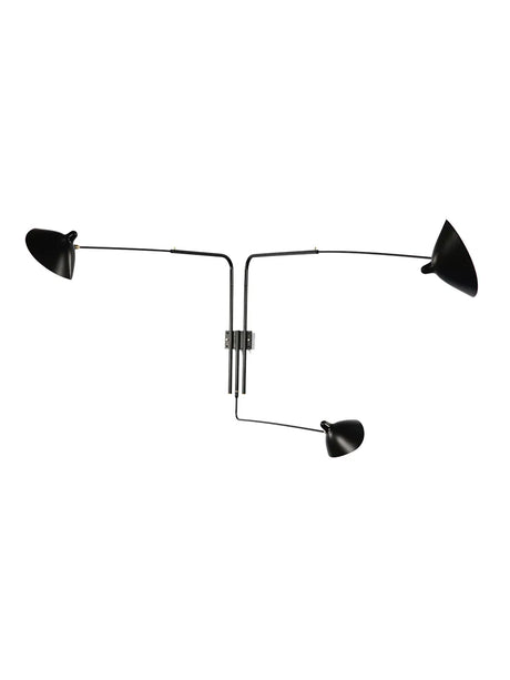 Big Wall Lamp mit 3 drehbaren geraden Armen von Serge Mouille - 1 - Jacobsen Plus