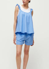 Frill Top, check mix blue fra Aiayu - 2 - Jacobsen Plus