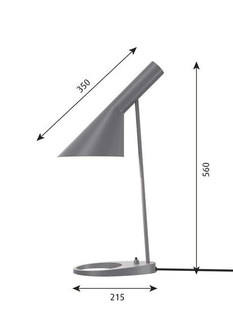 AJ bordlampe, mørk grå fra Louis Poulsen - 2 - Jacobsen Plus