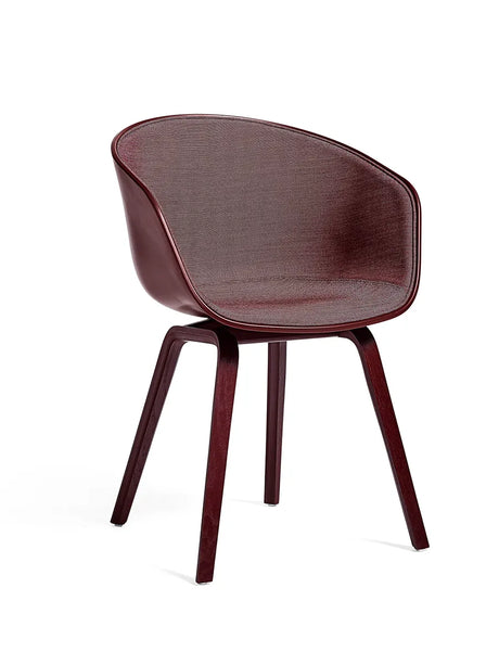 About a Chair AAC22 Vorderseite gepolstert, Weiß Schale von HAY - Weiß / Remix / Lackierte Eiche - Jacobsen Plus