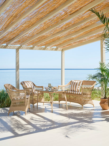 Charlot 2-Pers. Gartensofa, Natur von Sika-Design - Kein Kissen - Jacobsen Plus