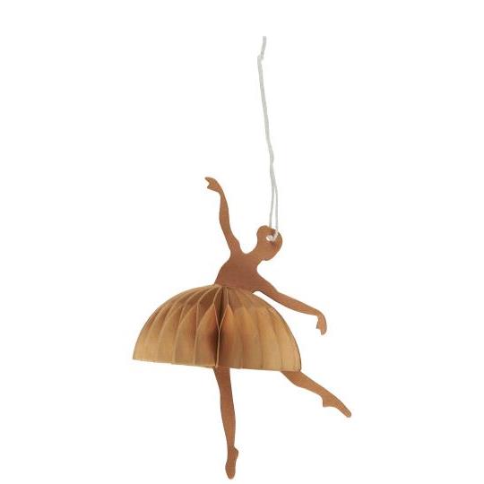 Papierklip Ballerina in Tanzposition von Ib Laursen - Braun - Jacobsen Plus