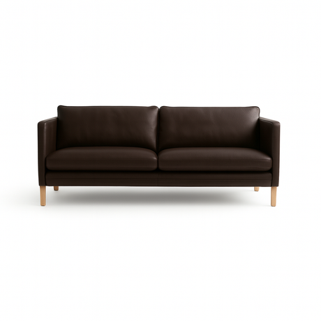 MH276 3-Sitzer Sofa in Baltique Anilinleder von Mogens Hansen - Baltique 93002 (Dunkelbraun) - Jacobsen Plus