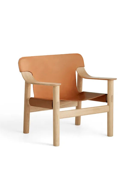 Bernard Stol fra Hay - Matt lacquered oak - Brandy leather - Jacobsen Plus