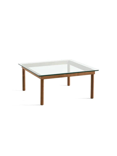 Kofi Couchtisch 80x80 von HAY - Klarglas / Wasserbasiert lackiertes Walnussholz - Jacobsen Plus