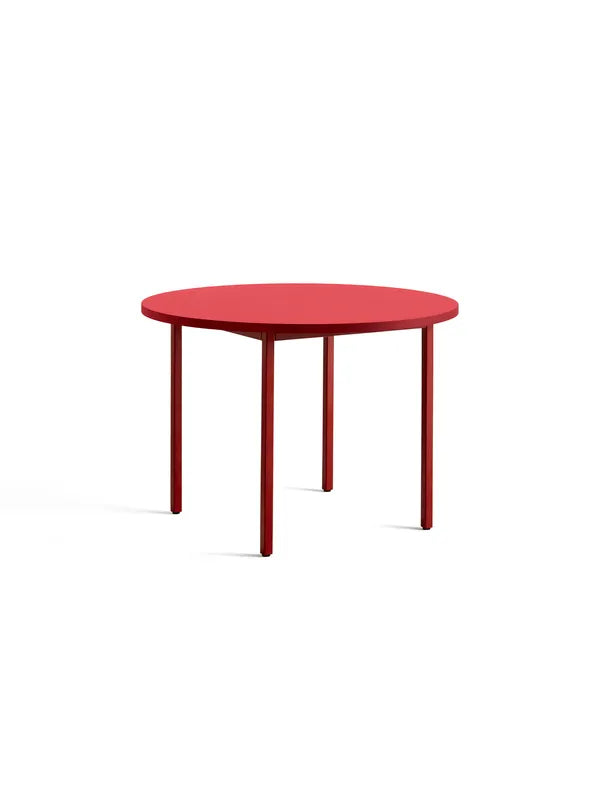 Two-Colour Esstisch Ø105 von Hay - Rot / Bordeauxrot - Jacobsen Plus