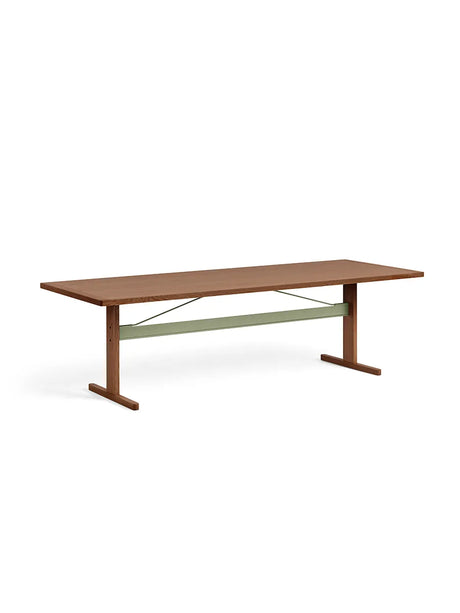 Passerelle Table, L260 cm von Hay - Wasserbasiert lackiertes Walnussholz / Thymian-grün / Wasserbasiert lackiertes Walnussholz - Jacobsen Plus