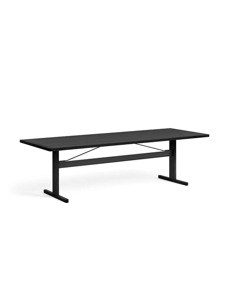 Passerelle Table, L260 cm von Hay - Eiche mit tiefschwarzer, wasserbasierter Lackierung / Tinten-Schwarz / Eiche mit tiefschwarzer, wasserbasierter Lackierung - Jacobsen Plus