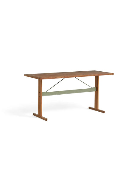 Passerelle High Table, L200 cm von HAY - Wasserbasiert lackiertes Walnussholz / Thymian-grün / Walnuss mit wasserbasierter Lackierung - Jacobsen Plus