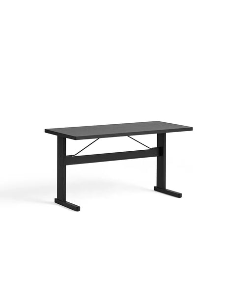 Passerelle Desk, L140 cm von Hay - Eiche mit ink schwarzer, wasserbasierter Lackierung / Tiefschwarz / Eiche mit Ink black, wasserbasierter Lackierung - Jacobsen Plus