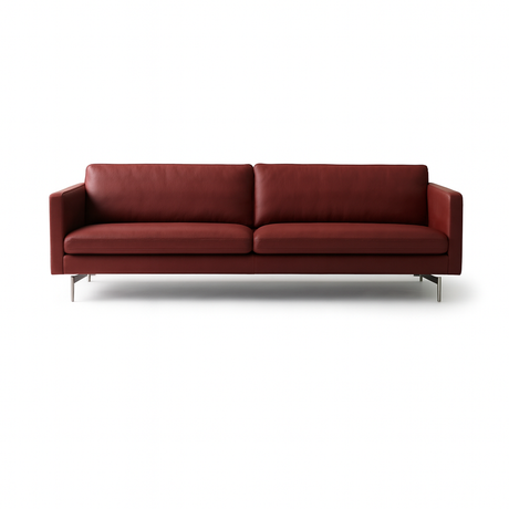 MH276 4 pers. Sofa in Baltique Anilinleder von Mogens Hansen - Baltique 95052 (Rot) - Jacobsen Plus