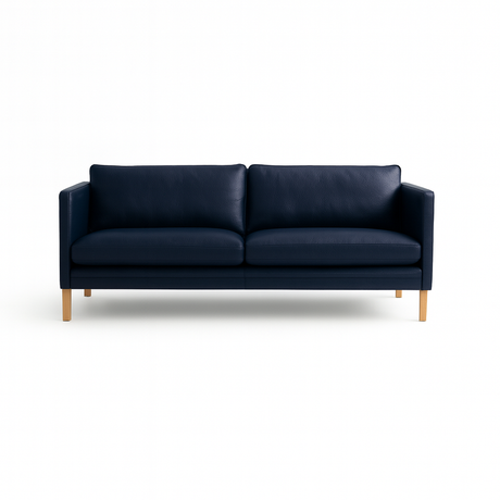 MH276 3-Sitzer Sofa in Baltique Anilinleder von Mogens Hansen - Baltique 97055 (Dunkelblau) - Jacobsen Plus