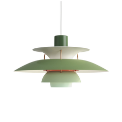 PH 5 Pendelleuchte, Hues of green von Poul Henningsen