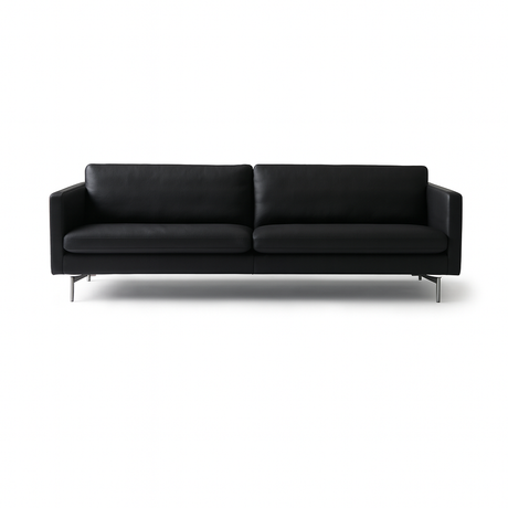 MH276 4 pers. Sofa in Baltique Anilinleder von Mogens Hansen - Baltique 99011 (Schwarz) - Jacobsen Plus