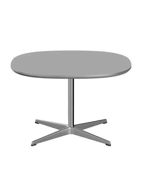 Piet Hein A202 Couchtisch, 75 x 75 cm von Fritz Hansen - Weißes Laminat mit Alukante - Jacobsen Plus
