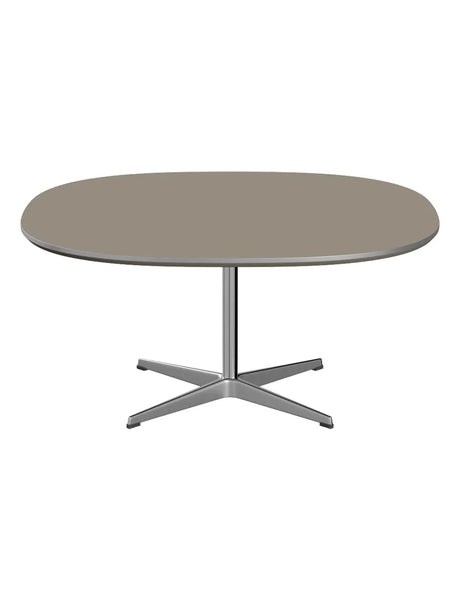 Piet Hein A203 Sofabord, 100 x 100 cm von Fritz Hansen - Brown Ottawa m. Alukant (Sonderfarbe) - Jacobsen Plus