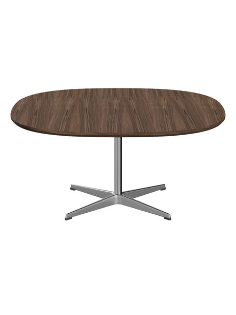 Piet Hein A203 Sofabord, 100 x 100 cm von Fritz Hansen - Walnussfurnier mit Furnierkante - Jacobsen Plus