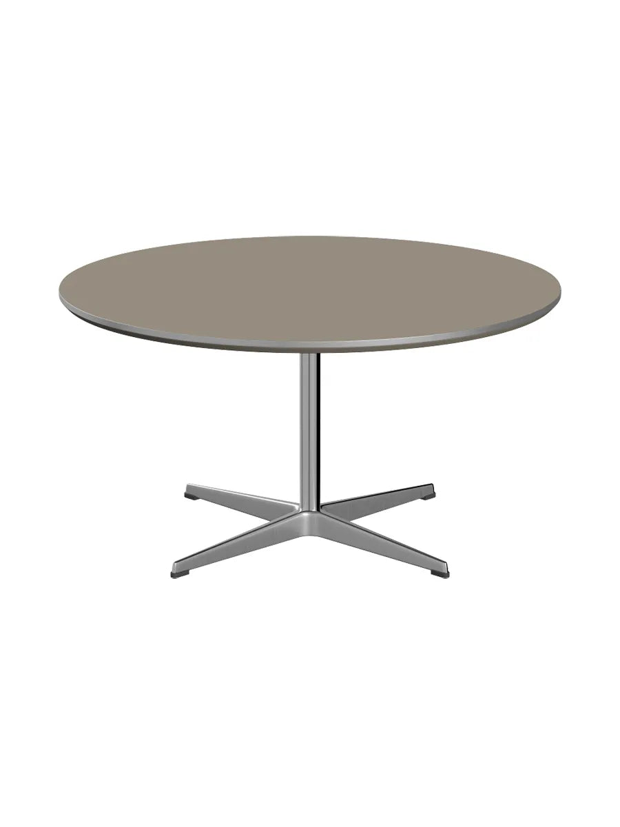 Piet Hein A223 Sofabord, Ø90 cm fra Fritz Hansen - Brown Ottawa m. alukant (specialfarve) - Jacobsen Plus