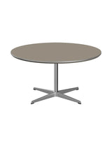 Piet Hein A223 Sofabord, Ø90 cm fra Fritz Hansen - Brown Ottawa m. alukant (specialfarve) - Jacobsen Plus